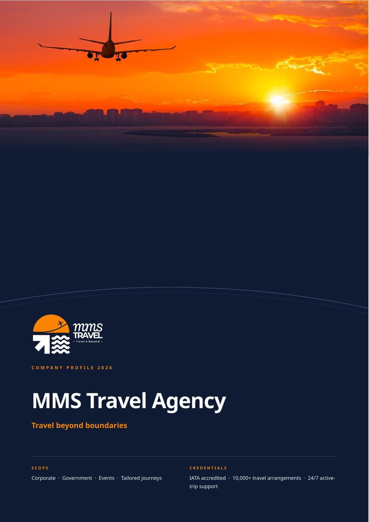 MMS Travel Agency brochure cover